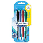 PAPER MATE Stylo à bille rétractable FlexGrip Ultra, blister de 4