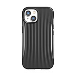 Raptic Coque pour iPhone 14 Clutch Shockproof 3M avec motif rayures Noir