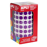 APLI Rouleau de 5192 Gommettes Rondes 10,5 mm Mauve