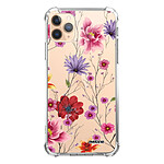 Evetane Coque iPhone 11 Pro anti-choc souple angles renforcés transparente Motif Fleurs Multicolores