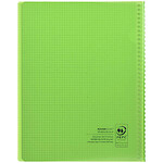 CLAIREFONTAINE Cahier protège-cahier Koverbook Piqué Polypro 24x32 cm 160 P Q 5x5 Coloris Aléatoire