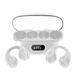 LinQ Écouteurs Bluetooth Conduction Aérienne Sans Fil Design Clip On Micro Blanc