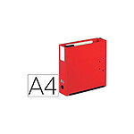 ARIANEX Classeur levier arianex a4 carton extra fort recouvert pvc 50mm porte-étiquette fermeture bouton pression rouge