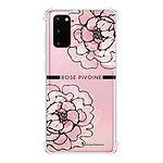 LaCoqueFrançaise Coque Samsung Galaxy S20 anti-choc souple angles renforcés transparente Motif Rose Pivoine