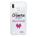 Evetane Coque Samsung Galaxy A40 360 intégrale transparente Motif Un peu chiante tres attachante Tendance