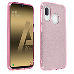 Avizar Coque pour Samsung Galaxy A20e Paillette Amovible Silicone Semi-rigide rose