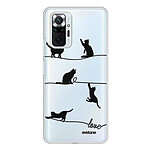 Evetane Coque Xiaomi Redmi Note 10 Pro 360 intégrale transparente Motif Chat Lignes Tendance