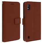 Avizar Etui Samsung Galaxy A10 Housse Folio Support Vidéo Porte-carte marron