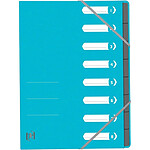 OXFORD Trieur Top File+, A4, 8 compartiments, bleu clair