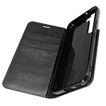 Avizar Étui Galaxy S22 Folio Cuir Véritable Porte cartes Support Vidéo - noir