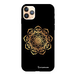 LaCoqueFrançaise Coque iPhone 11 Pro Silicone Liquide Douce noir Mandala Or