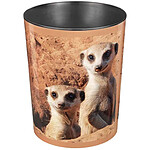 LÄUFER Corbeille à papier Polypro 13 litres H 30 cm Motif SURICATE