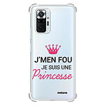 Evetane Coque Xiaomi Redmi Note 10 Pro anti-choc souple angles renforcés transparente Motif Je suis une princesse