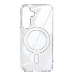 Avizar Coque MagSafe pour Samsung Galaxy S24 Semi-rigide Coins Bumper Transparent