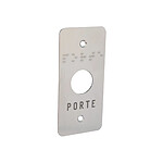 Golmar - Façade inox gravée PORTE pour bouton de sortie 85x40mm - TFAC03/B - GOLMAR