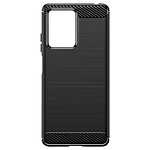 Avizar Coque pour Xiaomi Redmi Note 12 Pro 5G et 12 Pro Plus 5G Renforcée Souple Carbone Effet Brossé  Noir