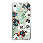 LaCoqueFrançaise Coque iPhone Xr anti-choc souple angles renforcés transparente Motif Fleurs vert d'eau