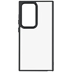 Avizar Coque pour Samsung S24 Ultra Dos Rigide Contour Souple Design Fumé Noir