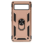 Avizar Coque Google Pixel 6 Antichoc Bi-matière Bague Support Vidéo rose gold