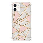 LaCoqueFrançaise Coque iPhone 12 mini anti-choc souple angles renforcés transparente Motif Marbre Rose