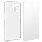 Avizar Coque Oppo Reno 6 Souple et Film Verre Trempé 9H transparent