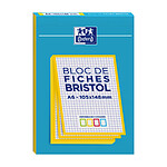 OXFORD Bloc de 30 fiches bristol 105X148 non perforées Q5/5 jaune