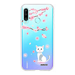 Evetane Coque Huawei P30 Lite/ P30 Lite XL 360 intégrale transparente Motif Chat et Fleurs Tendance