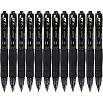 PILOT Mini Stylo roller Encre gel G2 XS7 PIXIE Tracé 0,4 mm (Bille 0,7mm) Noir x 12