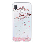 Evetane Coque Samsung Galaxy A40 360 intégrale transparente Motif Chute De Fleurs Tendance