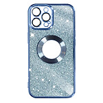 Avizar Coque pour iPhone 13 Pro Max Paillette Amovible Silicone Gel  Bleu