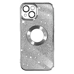 Avizar Coque pour iPhone 13 Paillette Amovible Silicone Gel  Argent