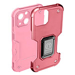 Avizar Coque iPhone 14 Antichoc Hybride avec Anneau Support Magnétique  Rose