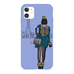 LaCoqueFrançaise Coque iPhone 11 Silicone Liquide Douce lilas Working girl