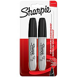 SHARPIE Lot de 2 Marqueurs Permanents Pointe Biseautée Noir