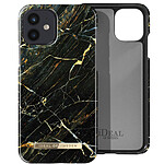 iDeal of Sweden Coque pour iPhone 12 Mini Marbré Luxe Ultra fine Port Laurent Marble Noir / Or