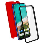 Avizar Coque Xiaomi Mi A3 Arrière Rigide Intégral Avant Souple Rouge