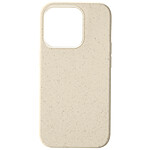 Avizar Coque pour iPhone 15 Pro Silicone gel Anti-traces Compatible QI 100% Recyclable  Beige