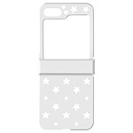 Avizar Coque pour Samsung Galaxy Z Flip 5 Rigide Motif Étoile  Blanc