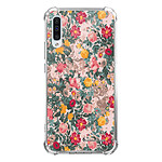 LaCoqueFrançaise Coque Samsung Galaxy A70 Silicone antichocs Solides coins renforcés  transparente Motif Fleurs Beige et Rose