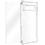 Avizar Coque pour Google Pixel 7a Coins Renforcés Antichoc + Verre Trempé 9H Transparent