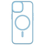 QDOS Coque pour iPhone 14 Hybrid Soft avec Snap Compatible MagSafe Bleu