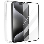 Bigben Coque pour iPhone 15 Pro Max Souple Transparente Verre Trempé 9H