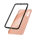 Avizar Coque pour Samsung Galaxy A23 Intégrale Arrière Rigide Transparent et Avant Souple  rose