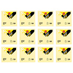 DELI Stick Up Notes adhésives repositionnables 76×76mm - 100 feuilles jaunes x 12