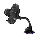 Forcell Support Voiture ovale pour Smartphone Pare Brise et Tableau de Bord Bras Souple  Noir