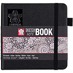 SAKURA Carnet Croquis 12x12cm - 80 feuilles - 140g - noir