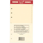 QUO VADIS Recharge Accessoires Organiseur BLOC-NOTES Timer 17 Ivoire 10 x 17 cm