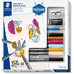 STAEDTLER Kit de dessin Line Art & Botanical Set, 10 pièces