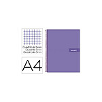 LIDERPAPEL Cahier spirale crafty A4 240p 90g quadrillé 5x5mm microperforé 4 trous - Violet