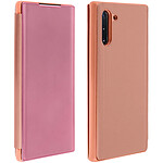 Avizar Etui folio Rose Champagne Design Miroir pour Samsung Galaxy Note 10